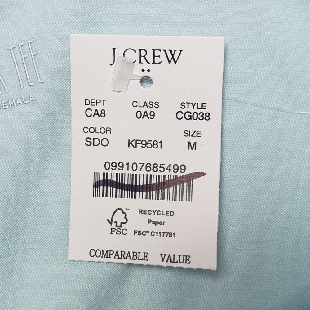 J.Crew Factory Sporty Dogs Graphic Tee Women Medium Light Blue SS Collectors Tee - Picture 11 of 16